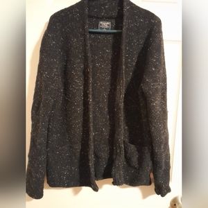 Black Abercrombie and Fitch button closure, men's cardigan